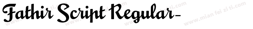 Fathir Script Regular字体转换